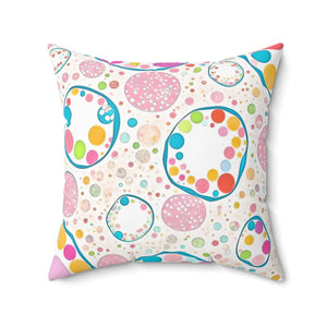 Colorful Circles Pattern Spun Polyester Square - Dipaliz - Throw Pillows