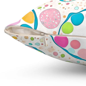 Colorful Circles Pattern Spun Polyester Square - Dipaliz - Throw Pillows