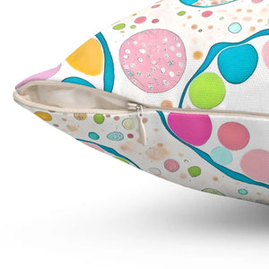 Colorful Circles Pattern Spun Polyester Square - Dipaliz - Throw Pillows