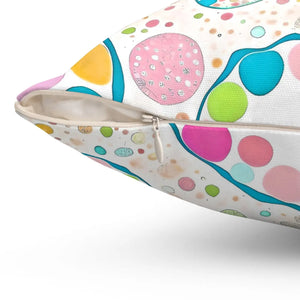 Colorful Circles Pattern Spun Polyester Square - Dipaliz - Throw Pillows