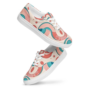Vibrant Canvas Shoes - Colorful Circles Lace - Dipaliz - Sneakers
