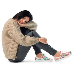 Vibrant Canvas Shoes - Colorful Circles Lace - Dipaliz - Sneakers