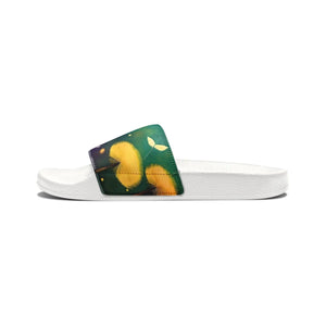 Youth Slide Sandals - Colorful Dandelions Summer - Dipaliz