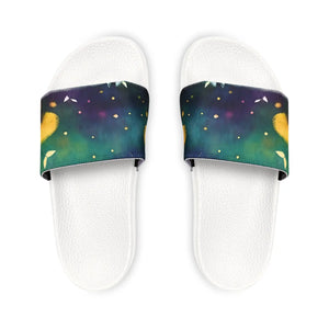Youth Slide Sandals - Colorful Dandelions Summer - Dipaliz