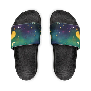 Youth Slide Sandals - Colorful Dandelions Summer - Dipaliz