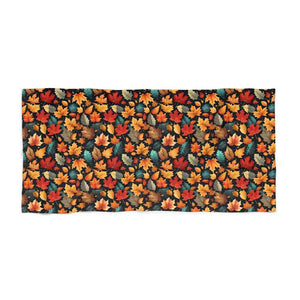 Home Decor - Beach Towel - Colorful Fall Foliage Design - Dipaliz