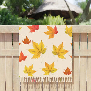 Boho Beach Cloth - Colorful Fall Foliage Design - Dipaliz - 38’’ × 81’’ / Polyester - Blankets
