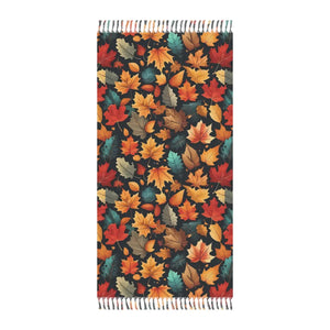 Boho Beach Cloth – Oversized Fall Foliage - Dipaliz - Blankets