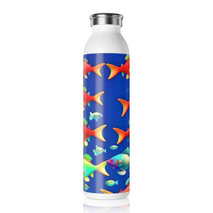Vibrant Slim Water Bottle - Colorful Fishes Swimming - Dipaliz - Bottles