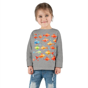 Rainbow Fish Toddler Long Sleeve Tee - Cotton - Dipaliz - T-shirts