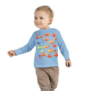 Rainbow Fish Toddler Long Sleeve Tee - Cotton - Dipaliz - T-shirts