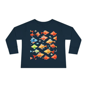 Rainbow Fish Toddler Long Sleeve Tee - Cotton - Dipaliz - T-shirts