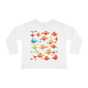Rainbow Fish Toddler Long Sleeve Tee - Cotton - Dipaliz - T-shirts