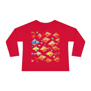 Rainbow Fish Toddler Long Sleeve Tee - Cotton - Dipaliz - T-shirts