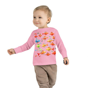 Rainbow Fish Toddler Long Sleeve Tee - Cotton - Dipaliz - T-shirts