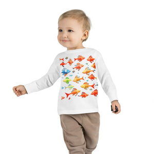 Rainbow Fish Toddler Long Sleeve Tee - Cotton - Dipaliz - T-shirts