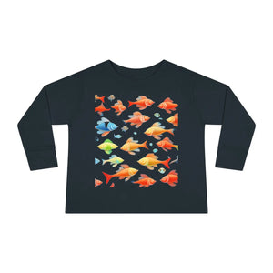 Rainbow Fish Toddler Long Sleeve Tee - Cotton - Dipaliz - T-shirts