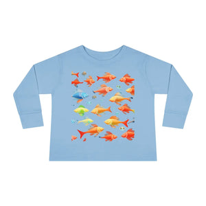 Rainbow Fish Toddler Long Sleeve Tee - Cotton - Dipaliz - T-shirts