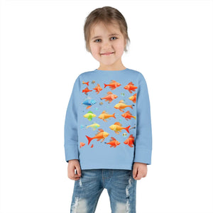Rainbow Fish Toddler Long Sleeve Tee - Cotton - Dipaliz - T-shirts