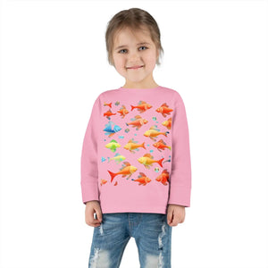 Rainbow Fish Toddler Long Sleeve Tee - Cotton - Dipaliz - T-shirts