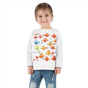 Rainbow Fish Toddler Long Sleeve Tee - Cotton - Dipaliz - T-shirts