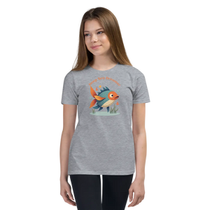 Vibrant Colorful Fishes Tee - Cotton Youth Short Sleeve - Dipaliz - T-shirts