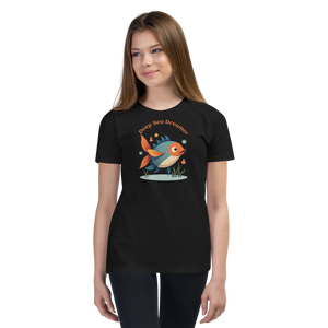 Vibrant Colorful Fishes Tee - Cotton Youth Short Sleeve - Dipaliz - T-shirts