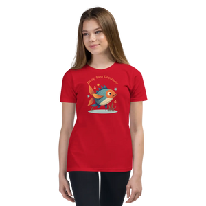Vibrant Colorful Fishes Tee - Cotton Youth Short Sleeve - Dipaliz - T-shirts