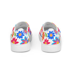 Vibrant Canvas Shoes - Colorful Flowers Print - Dipaliz - Sneakers