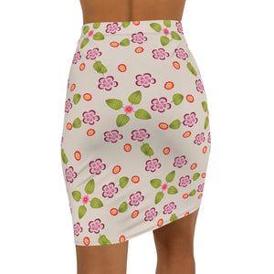 Floral Women’s Mini Skirt - Stretchy Pencil Style - Dipaliz - Skirts - Xs