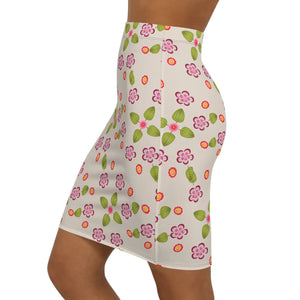 Floral Women’s Mini Skirt - Stretchy Pencil Style - Dipaliz - Skirts - Xs
