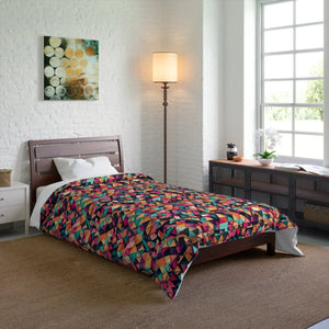 Colorful Geometric Abstract – Polyester Comforter - Dipaliz - Quilts & Comforters