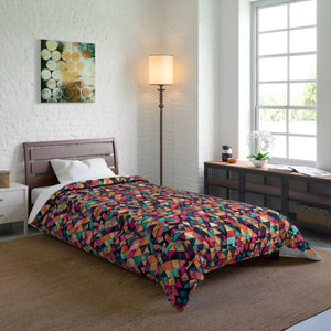 Colorful Geometric Abstract – Polyester Comforter - Dipaliz - Quilts & Comforters