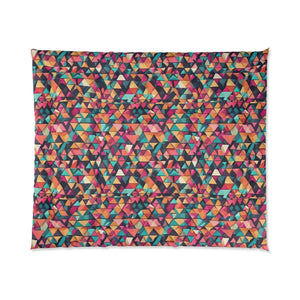 Colorful Geometric Abstract – Polyester Comforter - Dipaliz - Quilts & Comforters