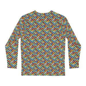 Bold Long Sleeve Aop - Colorful Geometric Pattern - Dipaliz - T-shirts