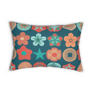 Home Decor - Spun Polyester Lumbar Pillow - Geometric Pattern Design - Dipaliz 20’’ × 14’’