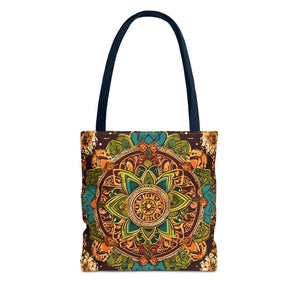 Vibrant Tote Bag - Colorful Indian Pattern Polyester - Dipaliz - Bags