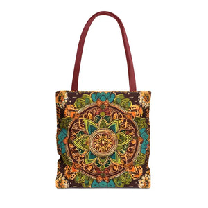 Aop Tote Bag - Colorful Indian Pattern - Dipaliz - 16’’ × / Red - Bags