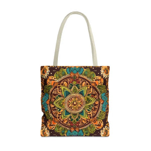 Aop Tote Bag - Colorful Indian Pattern - Dipaliz - 18’’ × / Beige - Bags