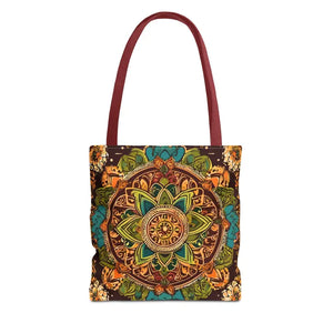 Aop Tote Bag - Colorful Indian Pattern - Dipaliz - 13’’ × / Red - Bags