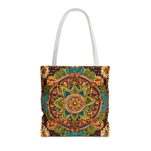 Aop Tote Bag - Colorful Indian Pattern - Dipaliz - 16’’ × / White - Bags