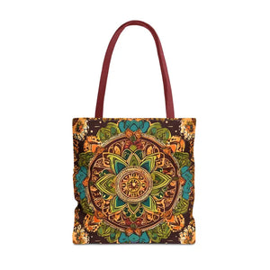 Aop Tote Bag - Colorful Indian Pattern - Dipaliz - 18’’ × / Red - Bags