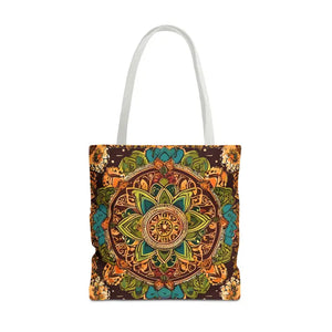 Aop Tote Bag - Colorful Indian Pattern - Dipaliz - 18’’ × / White - Bags