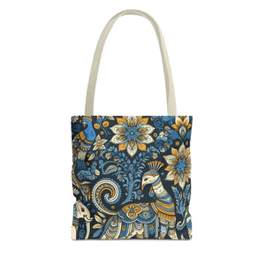 Colorful Indian Pattern Tote Bag - Bold Aop Canvas - Dipaliz - Bags