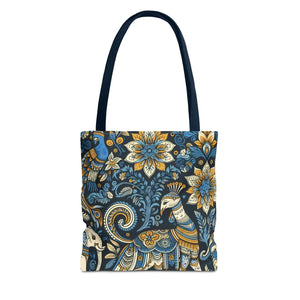 Colorful Indian Pattern Tote Bag - Bold Aop Canvas - Dipaliz - Bags