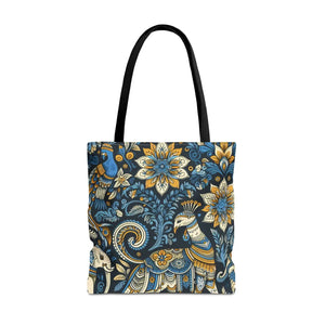 Colorful Indian Pattern Tote Bag - Bold Aop Canvas - Dipaliz - Bags