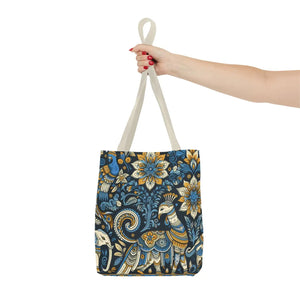 Colorful Indian Pattern Tote Bag - Bold Aop Canvas - Dipaliz - Bags