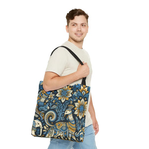 Colorful Indian Pattern Tote Bag - Bold Aop Canvas - Dipaliz - Bags