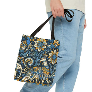 Colorful Indian Pattern Tote Bag - Bold Aop Canvas - Dipaliz - Bags