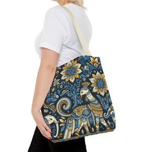 Colorful Indian Pattern Tote Bag - Bold Aop Canvas - Dipaliz - Bags